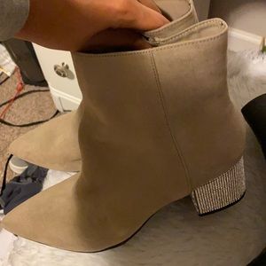 Sparkly heel booties
